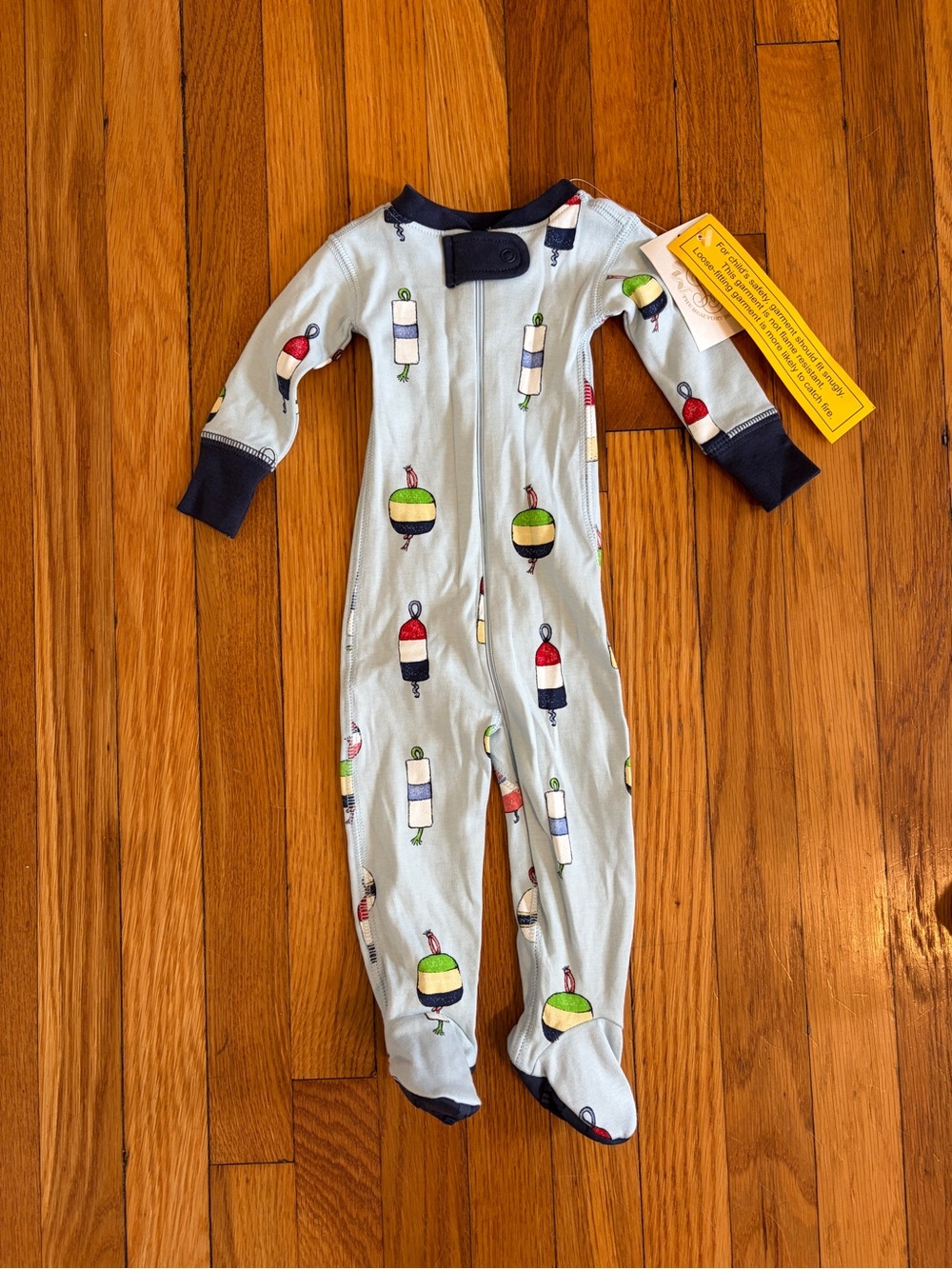 Beaufort Bonnet Company NWT Knox’s Night Night Footed Sleeper Blue Buoy 0-3 Mo